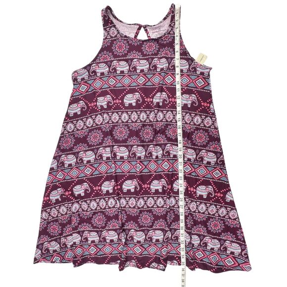 Bobbie Brooks Dress Large Elephant Print Boho Tribal Swim Cover Up Resort Wear - Picture 6 of 13